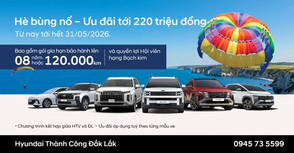  “HÈ BÙNG NỔ - ƯU ĐÃI TỚI 220 TRIỆU ĐỒNG”